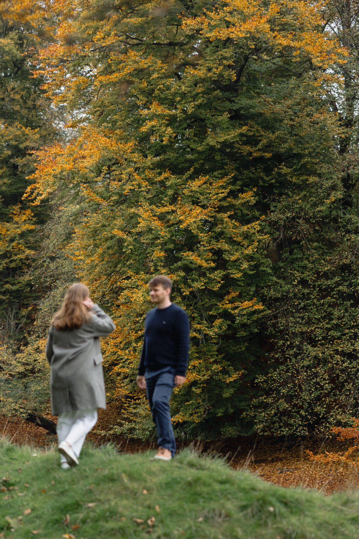 Engagement portraits at Blenheim Palace