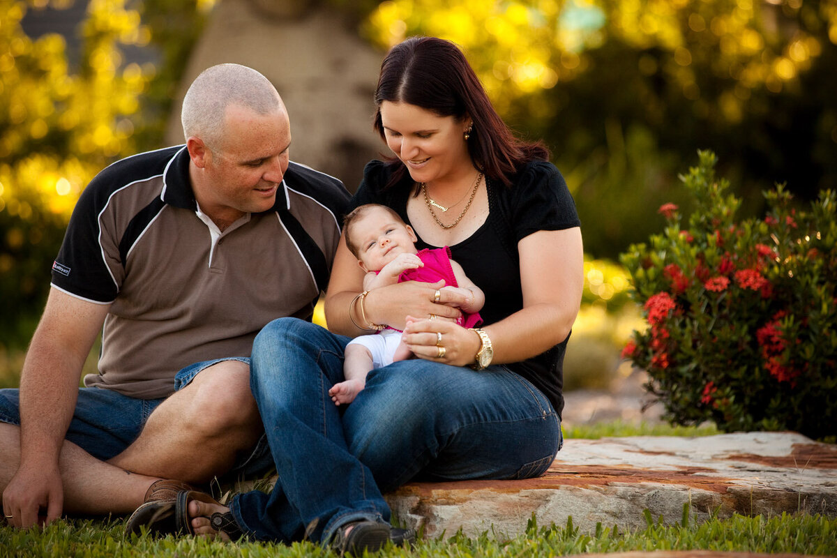 family at Japanese Gardens at Blackwater, QLD
