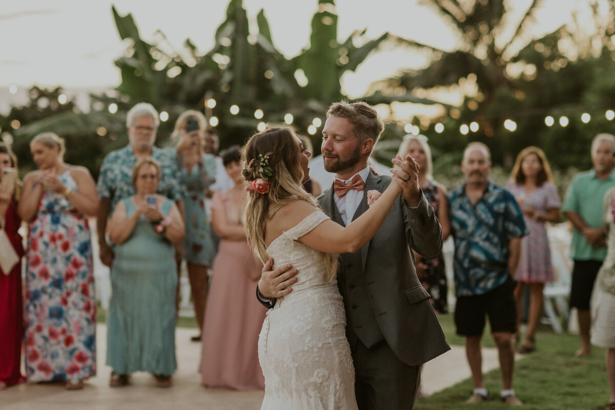 couple walking down the aisle after their Maui wedding