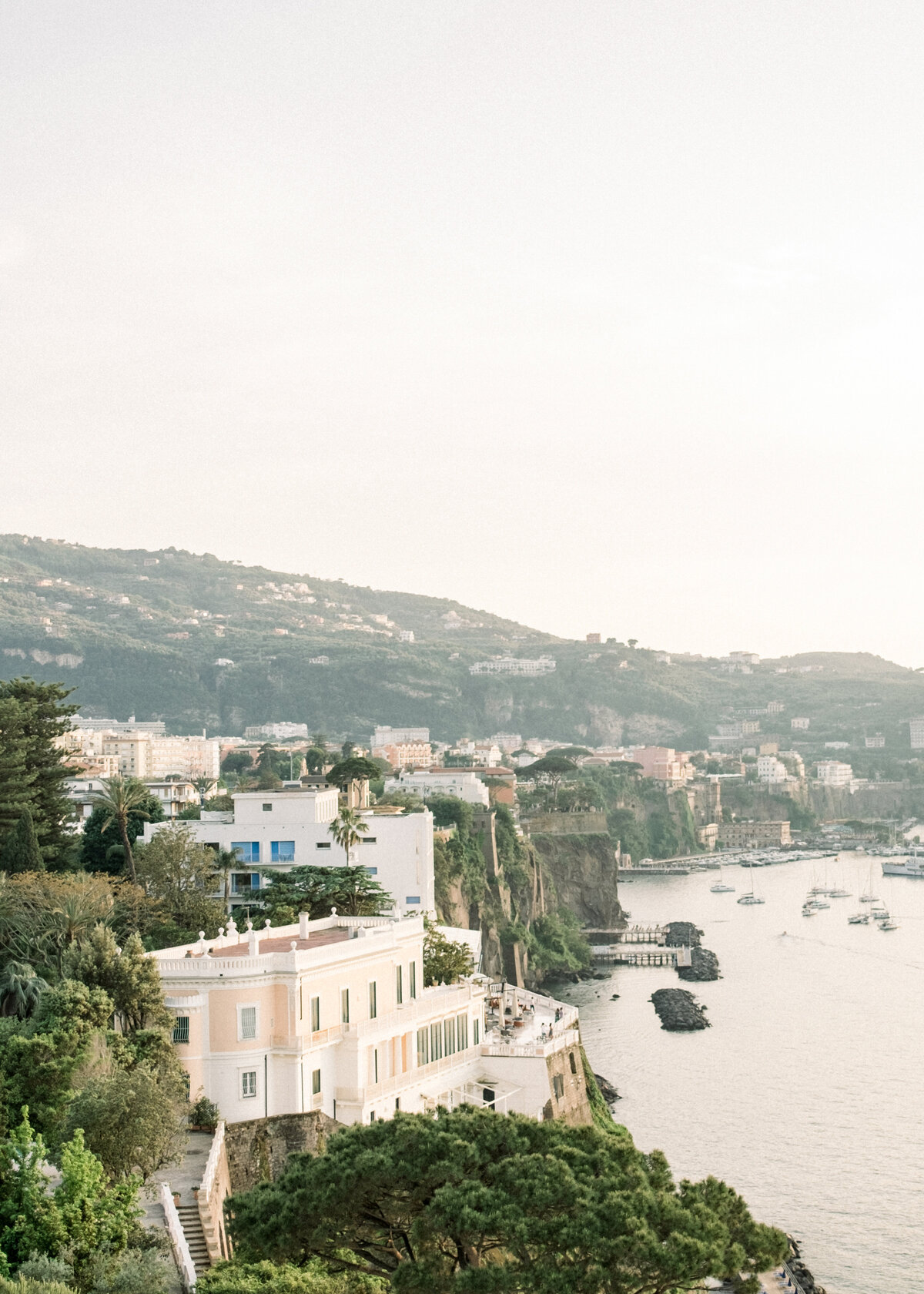 View from a wedding venue in sorrento italy taken by destination photographer Margaret Elizabeth photography