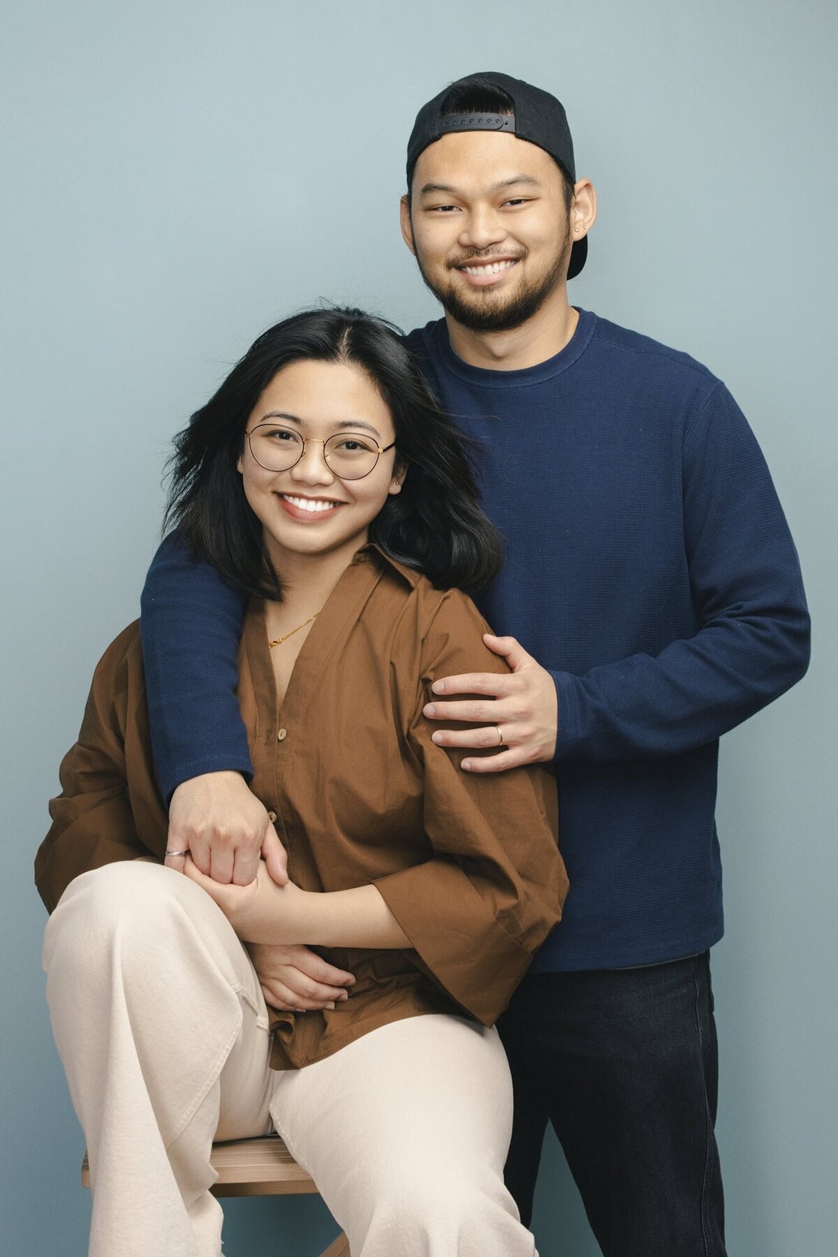 Edmonton studio family portrait of parents