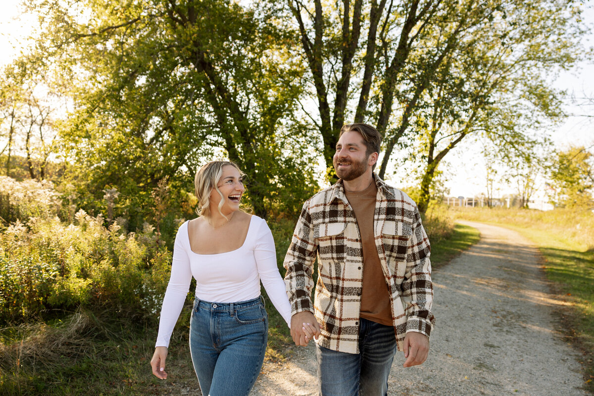 Wisconsin State Park Engagement Photographer Pike Lake South Kettle Moraine Unit Creative Couples Session-7