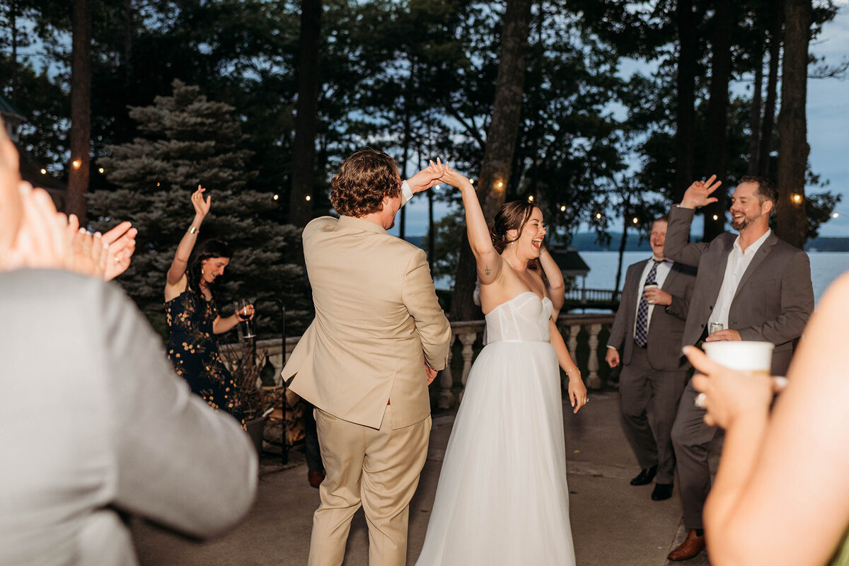 Red Pine Point Indian River Michigan Intimate Wedding Reception Dancing K. E. Rogers Photography-140