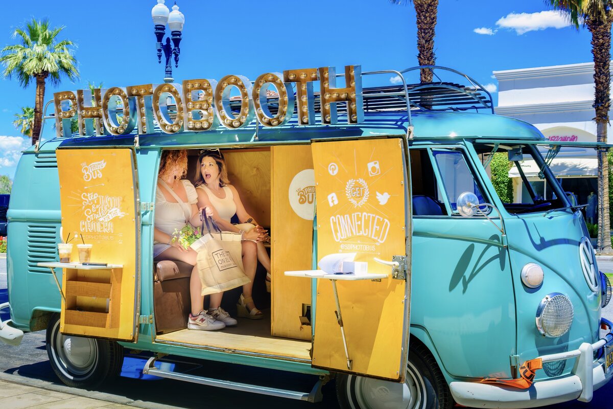 A VW van makes a fun pop-up photo booth for any event!