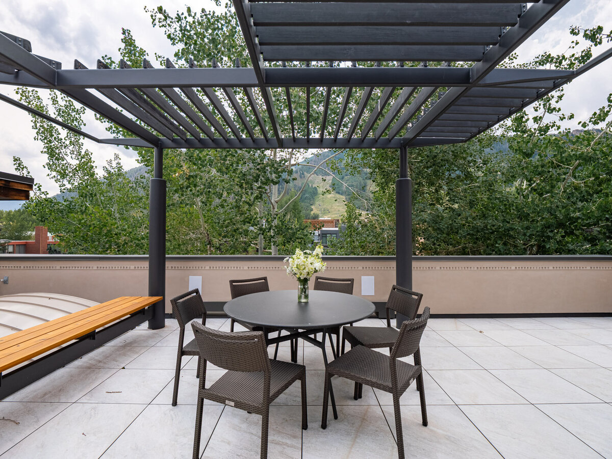 Exterior and interior views of the luxury home at 624 E Hopkins Avenue in Aspen Core, Colorado.