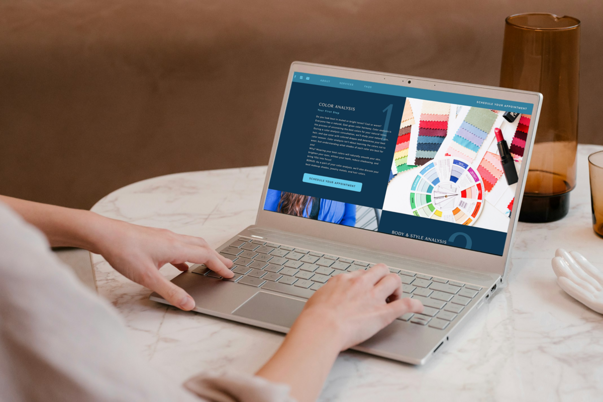 Seasons of Color Webpage Mockup