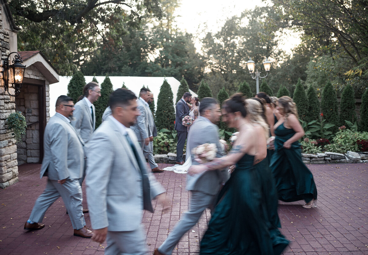 Elegant wedding floral centerpieces on tables