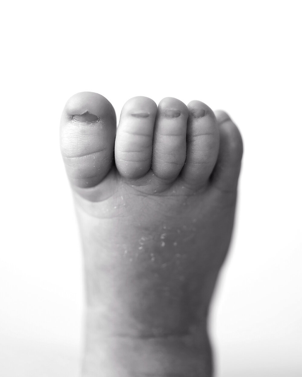 NEWBORN_BABYFOOTTOESMACROBLACKANDWHITE