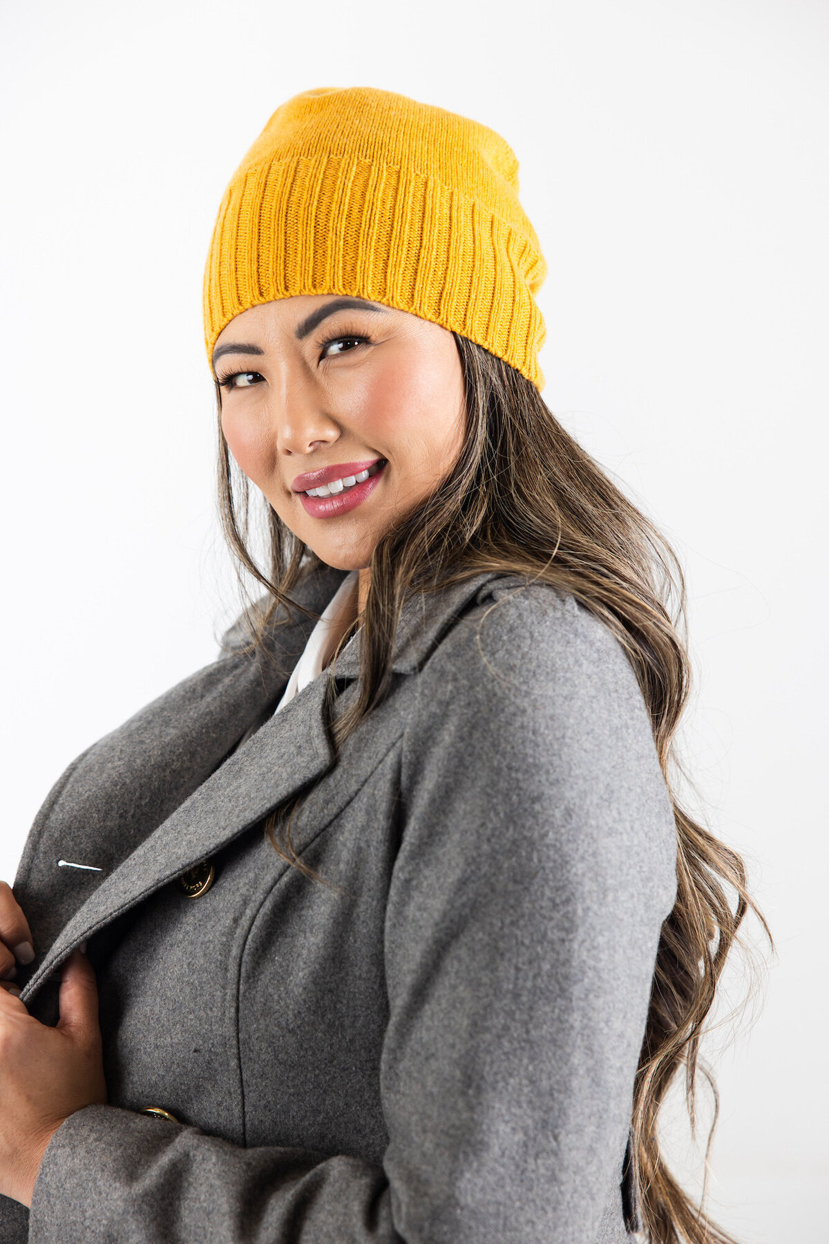 Coastal Cashmere Seattle Beanie Mustard 1