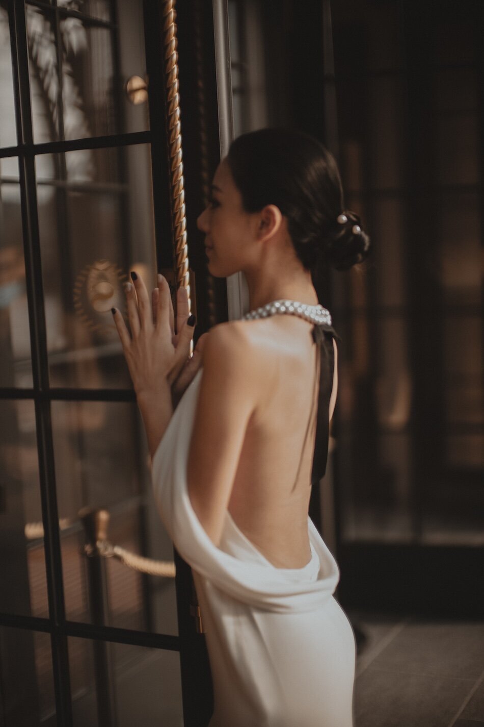 Pre-wedding photoshoot. The Londoner, Macau. Reem Acra - Breakfast at Tiffany’s.