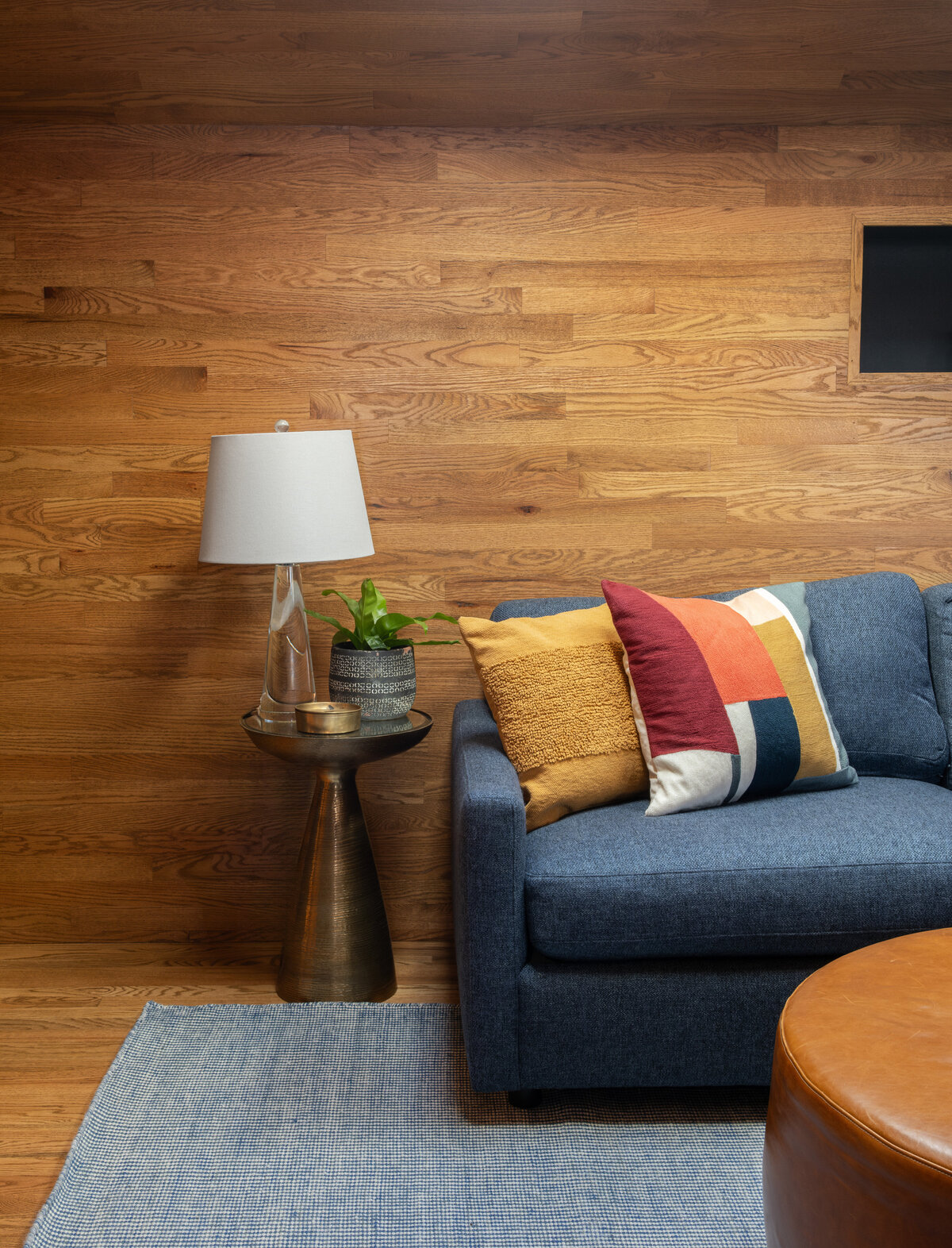 midcentury modern family room houston designer