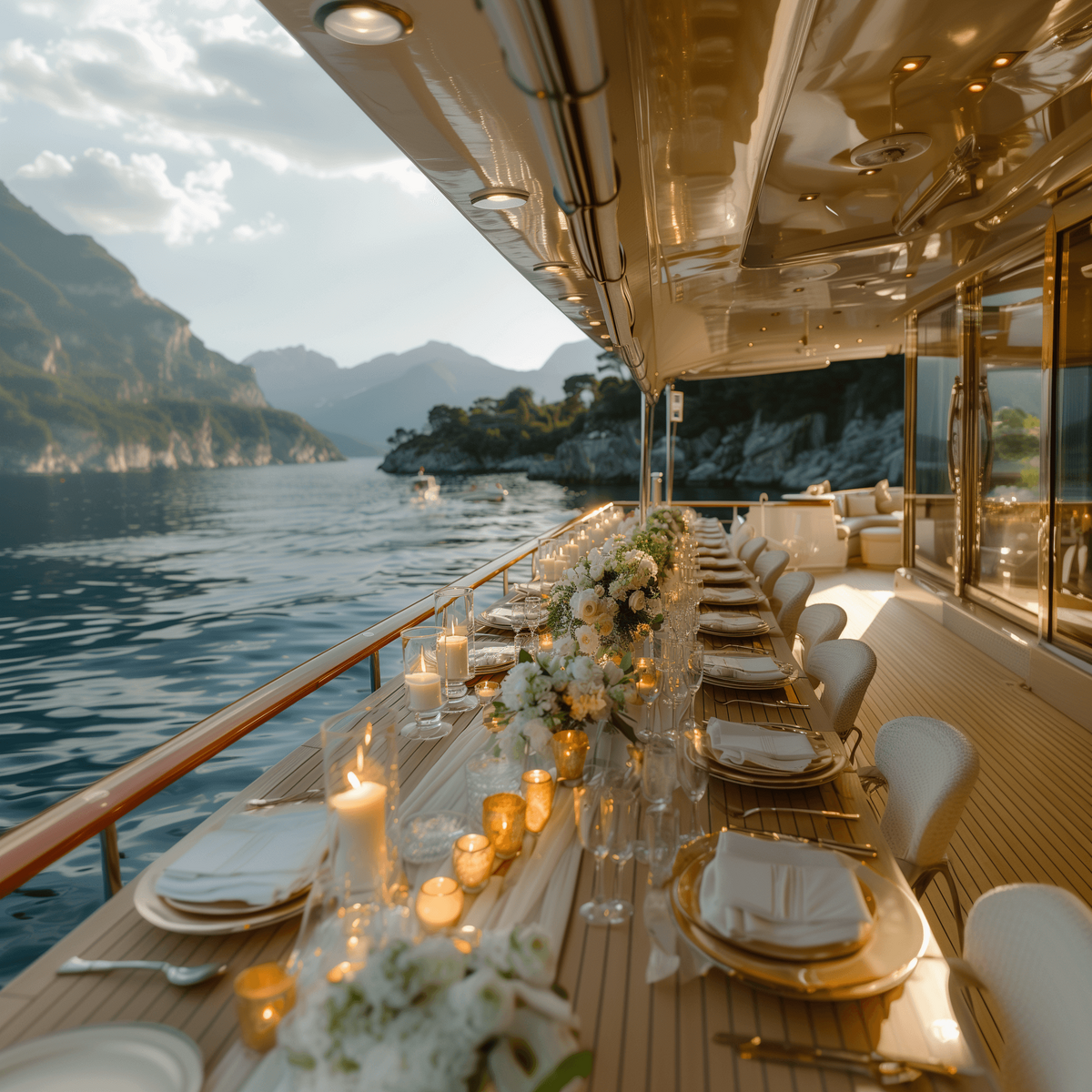 Event on a yacht on the Fjords