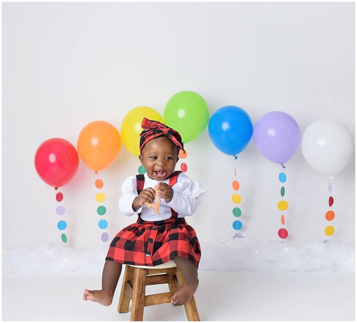 A charming studio phot session capturing the innocence and playfulness of a toddler.