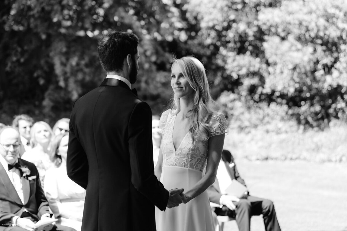 Hamswell House Wedding Photography - Outdoor ceremony under the lime tree