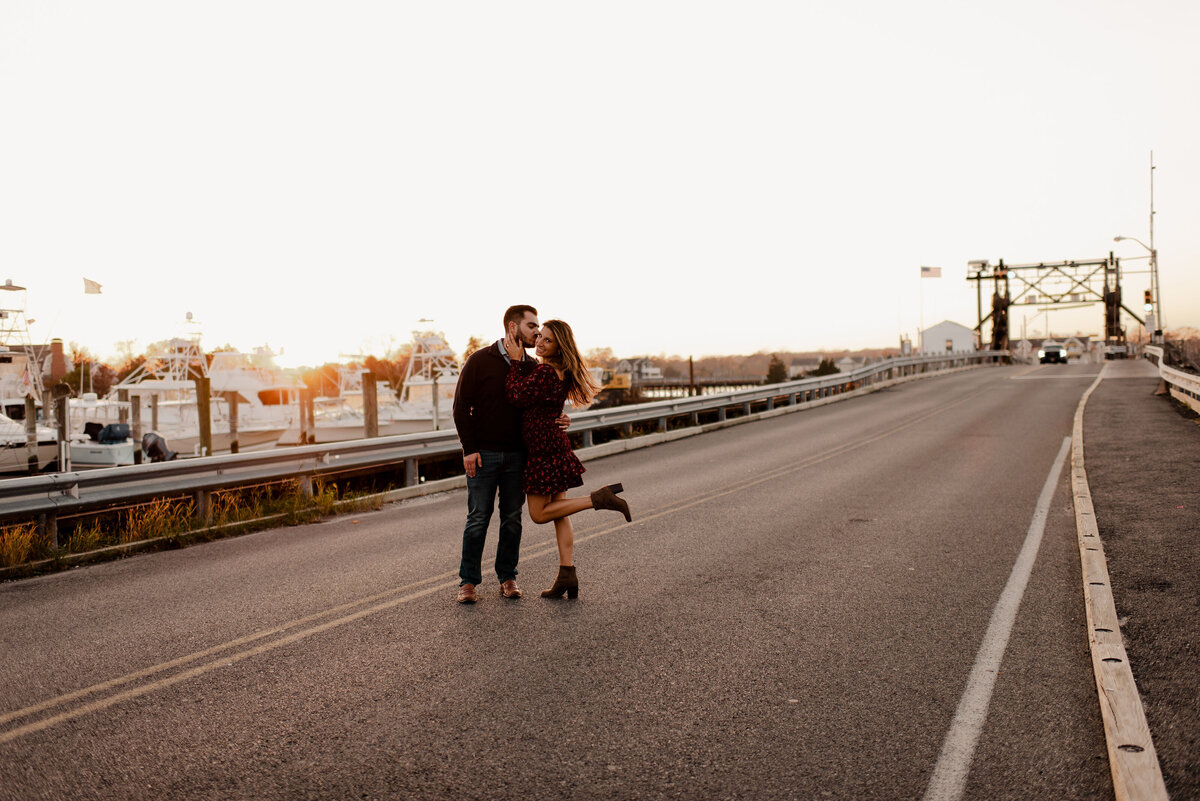 Romantic Couple on Highway