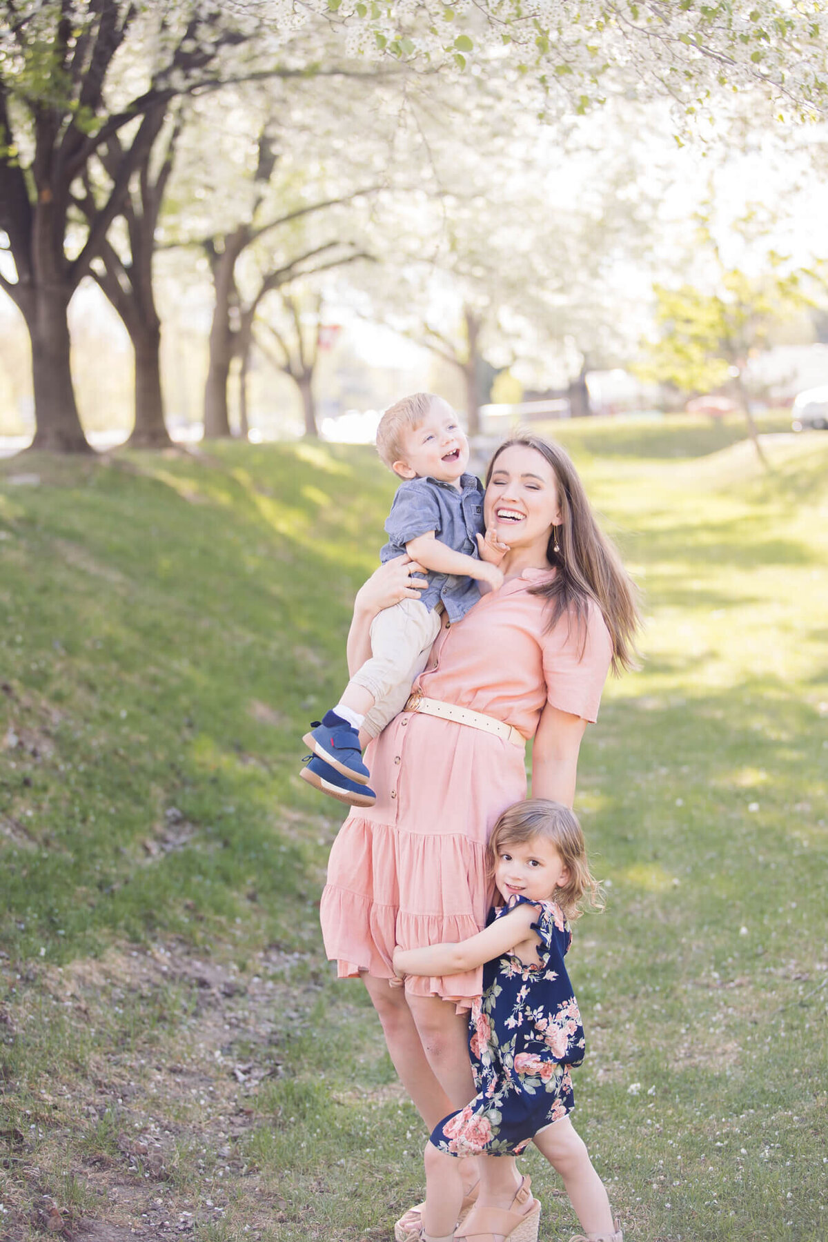 Jessica Bowles with her kids