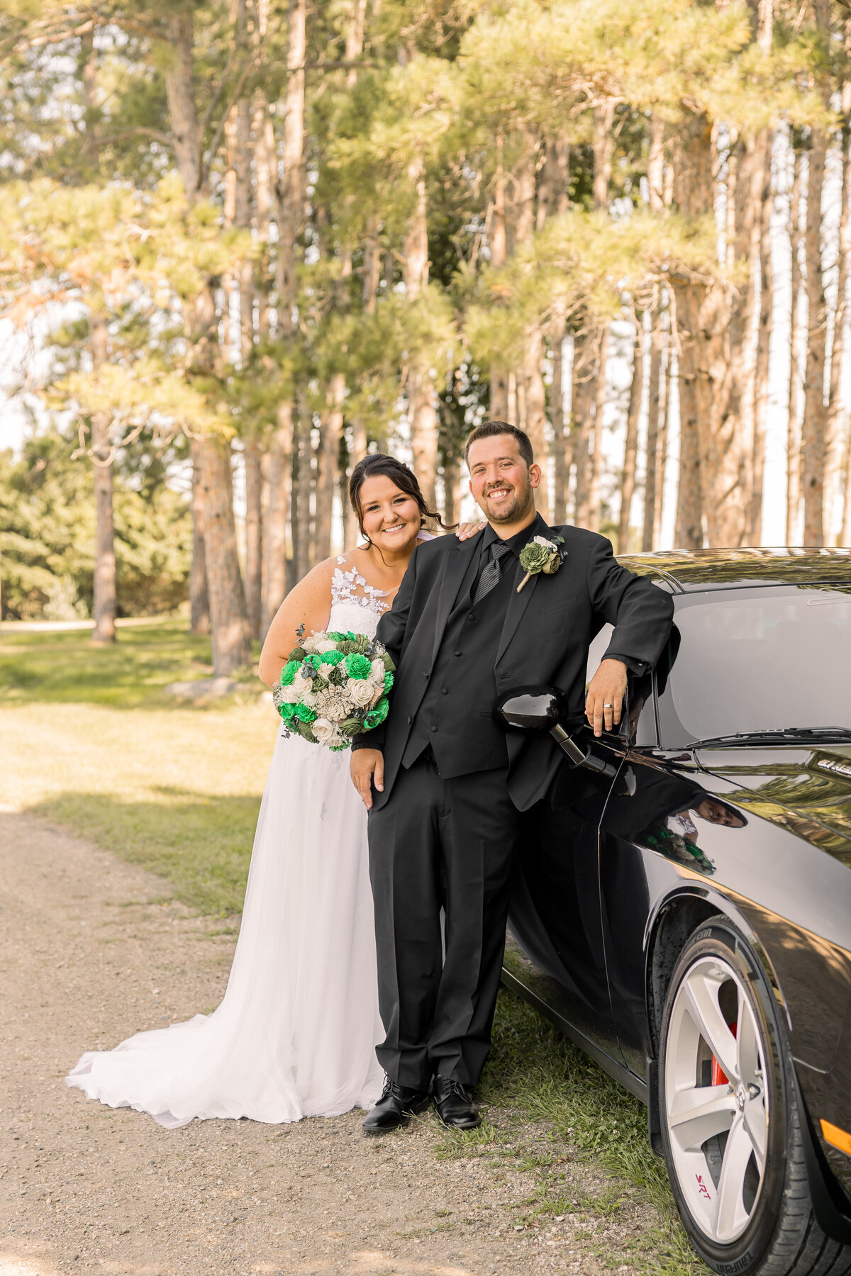 Bride and groom wedding photo in Central MN