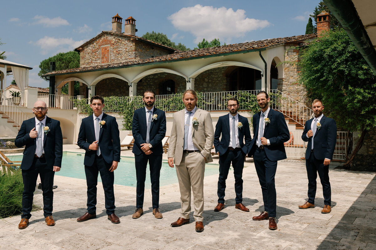Videographer capturing moments at the Tuscany villa wedding