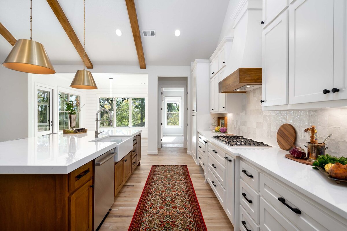 White and gold kitchen Broken Arrow Home Boulevard Interiors 5