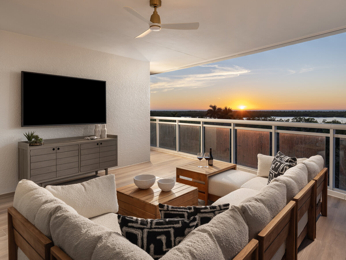 13910 Old Coast Rd 504 Naples-print-013-007-Lanai sunset-4200x3150-300dpi