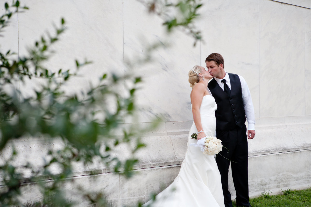 Wedding Portrait at Jefferson Memorial