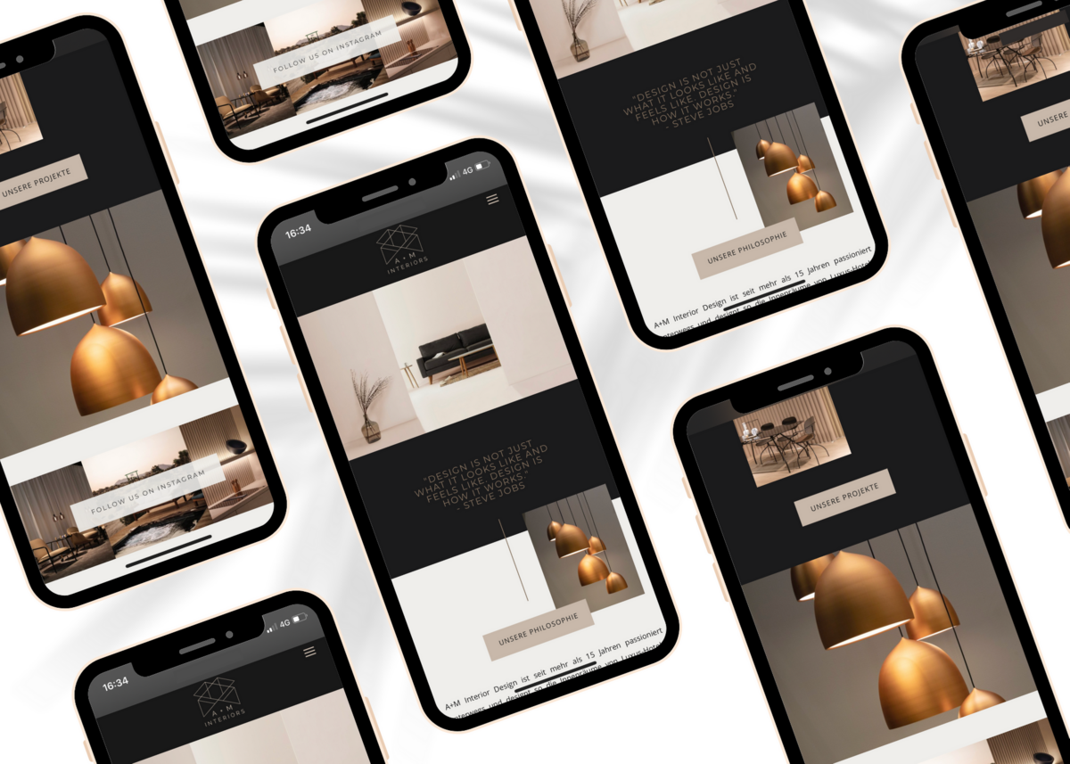 Interior Design A+M by AMS Solution Webdesign and Branding Mobile Version