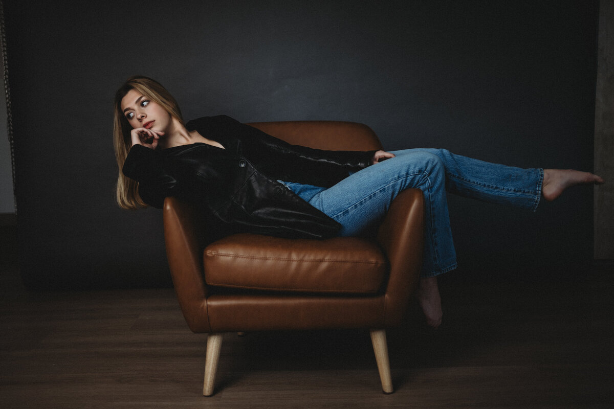 Elevate your personal brand with a bold and stylish branding session at The Studio in North Haven, CT. Perfect for creatives, entrepreneurs, and professionals looking for a distinctive, high-end look in their branding portraits.