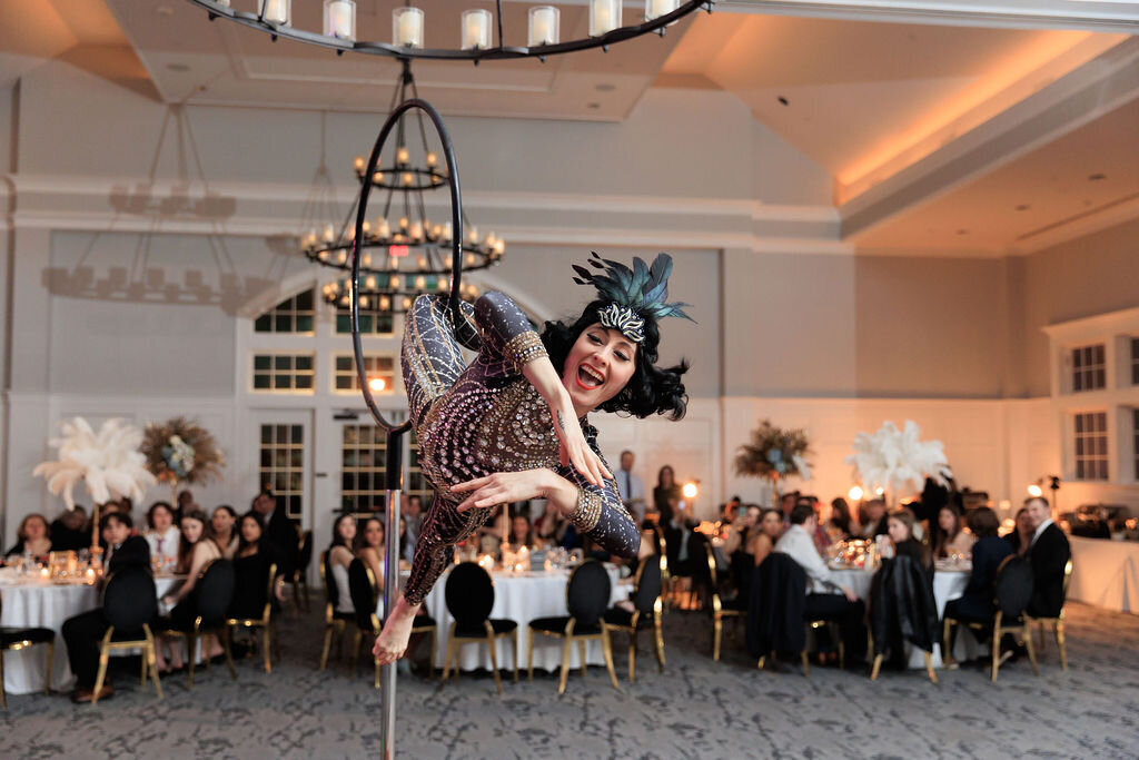 Gatsby aerial entertainer at Park Avenue Club in Florham Park, NJ