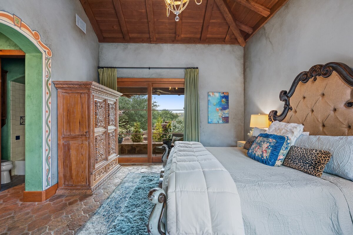 bedroom at two streams one heart ranch