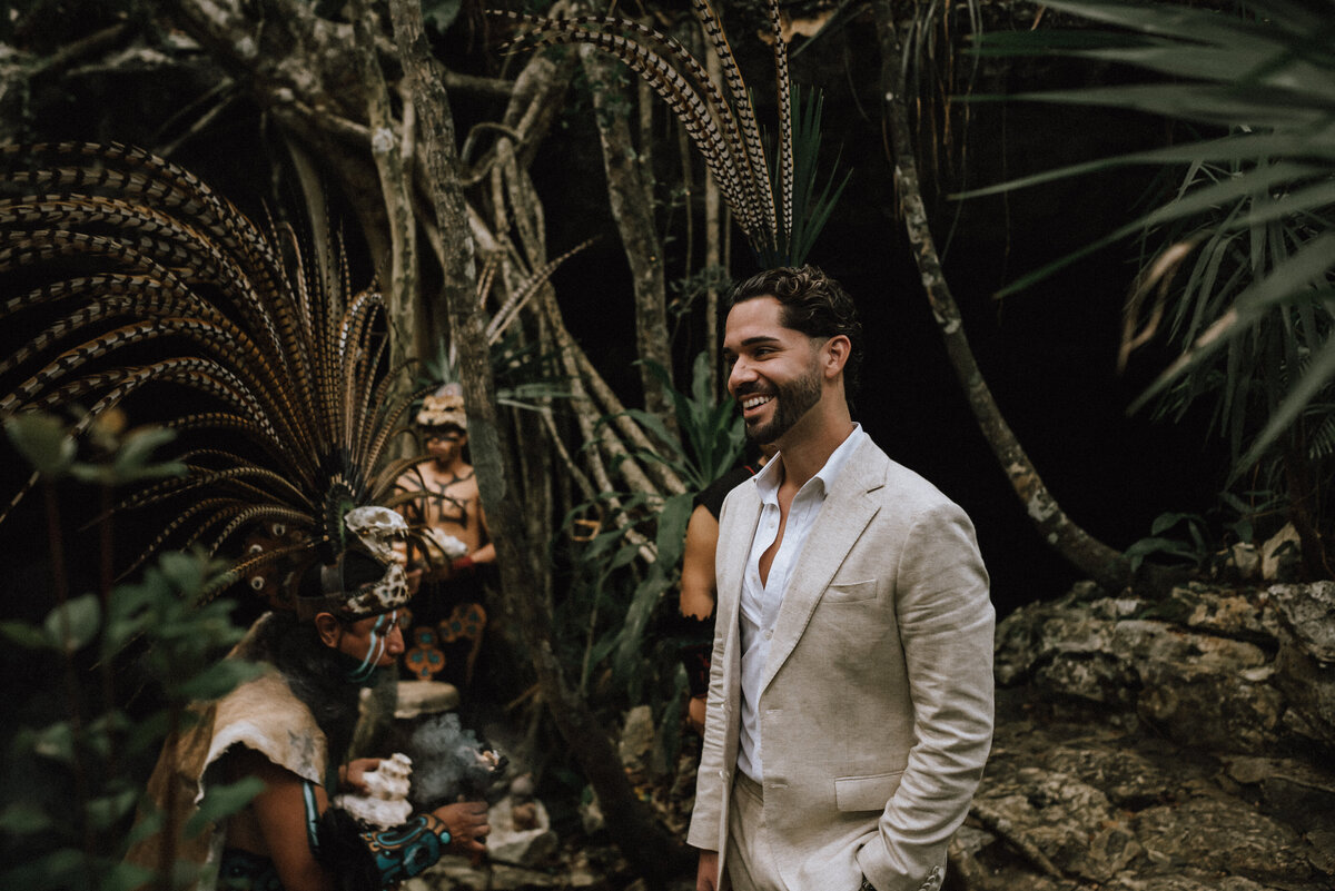 Mayan Wedding Ceremony at a Cenote in Tulum