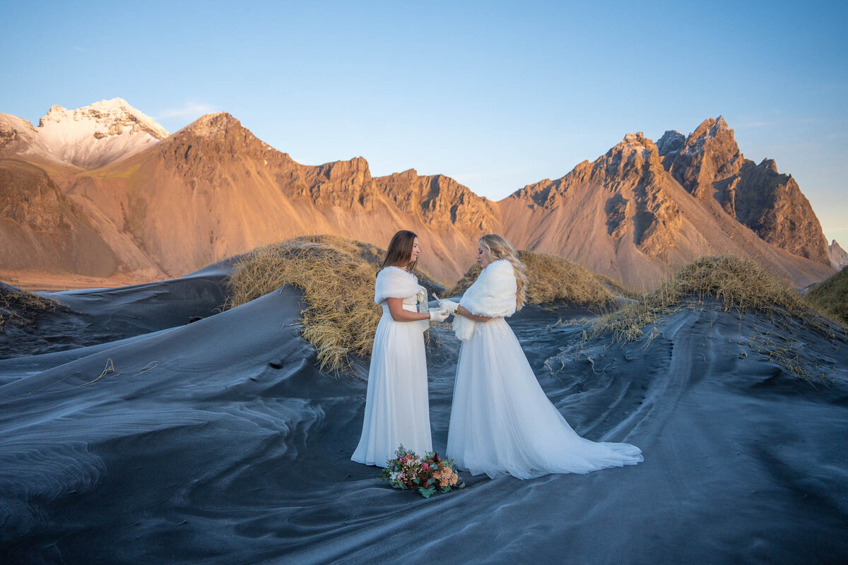 Vestrahorn-Stokksnes-Iceland-two-brides-ceremony-elopement
