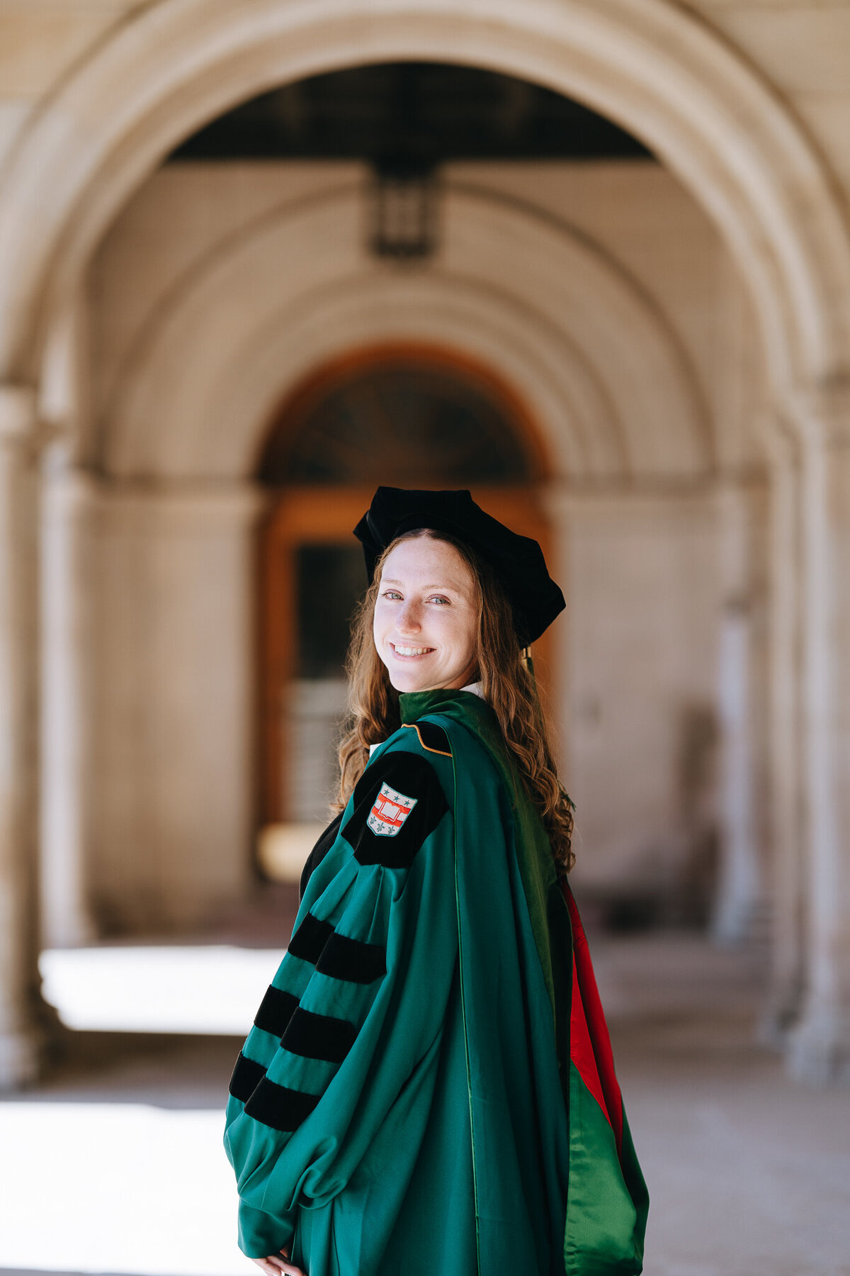 washu physical therapy graduate standing at the quad