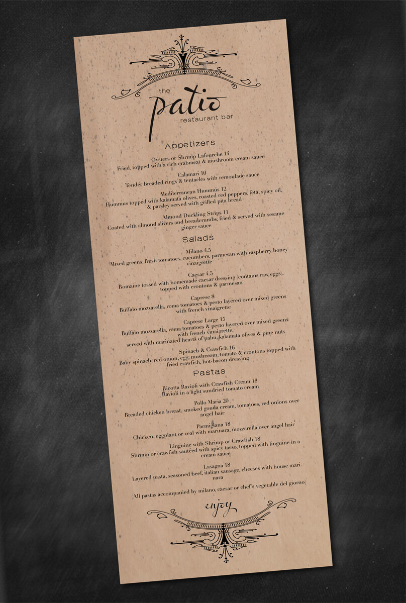 Patio-menu