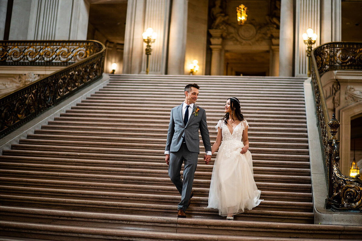 San Francisco City Hall Wedding Photo Rotunda