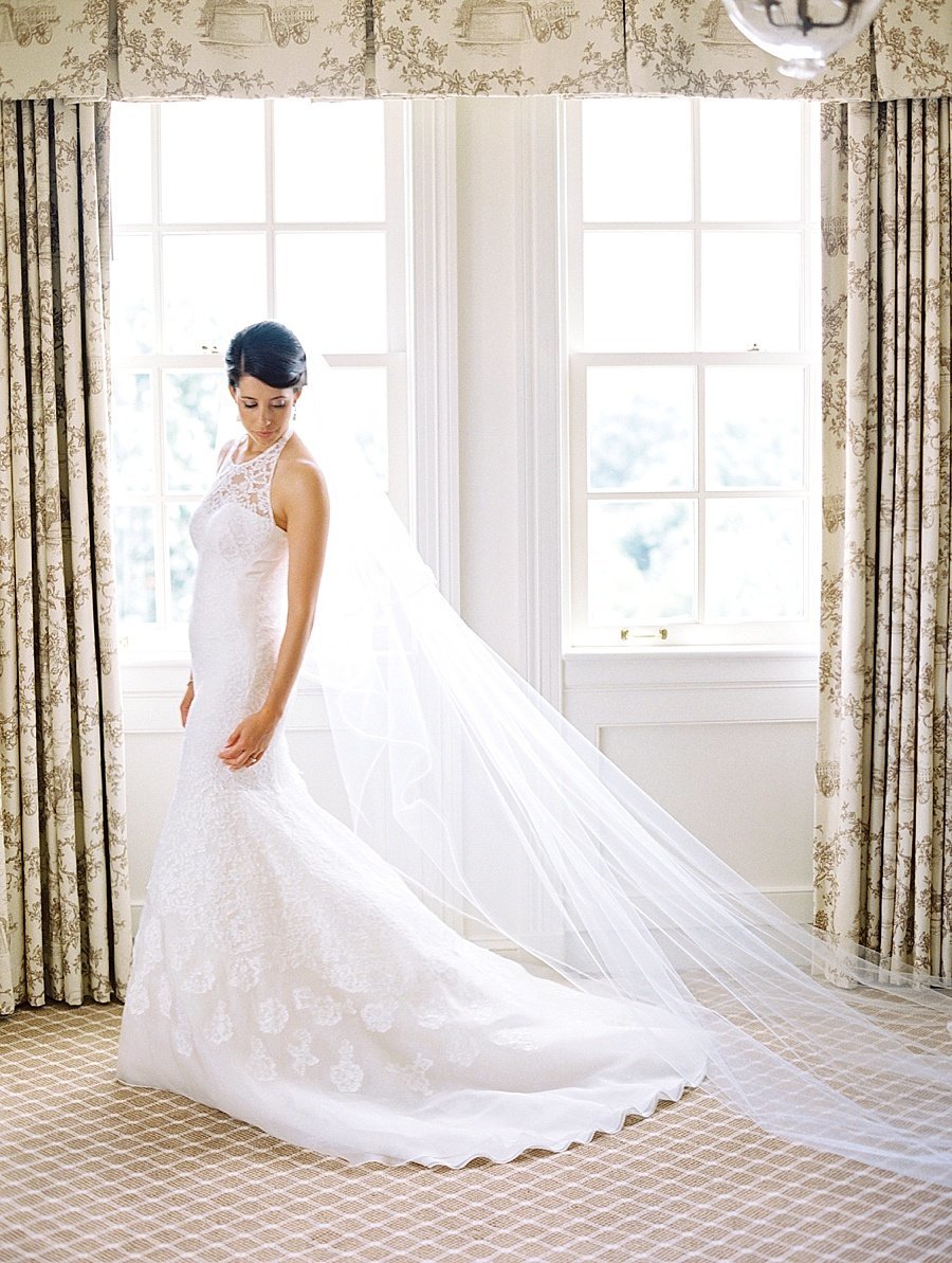 Bride in Wedding Dress the Hay-Adams Hotel © Bonnie Sen Photography