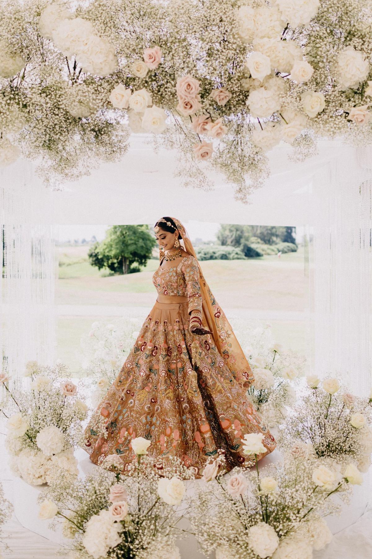 indian-french-sikh-wedding-babysbreath-roses-ivory-mandap-bride