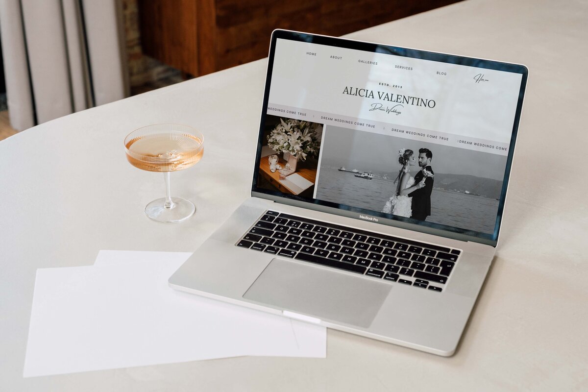 Beautiful Custom Showit Website Template Design for Wedding Event Planner