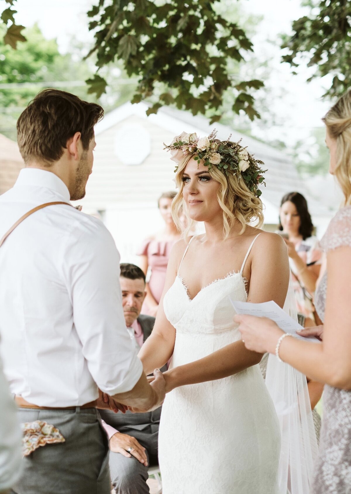 Outdoor Boho wedding ceremony