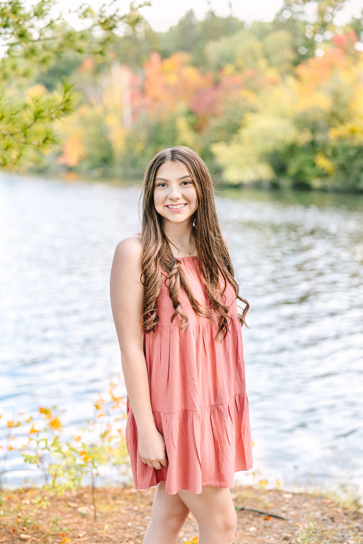 senior photography session on lake in iron mountain michigan in the upper peninsula