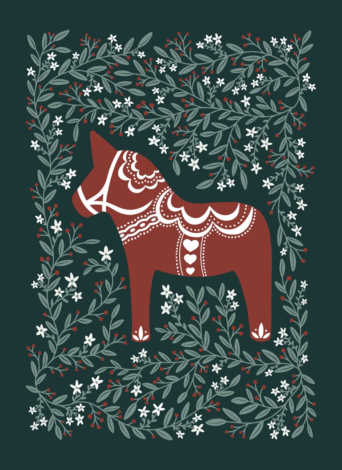 Holiday - Red_And_White_Dala_Horse