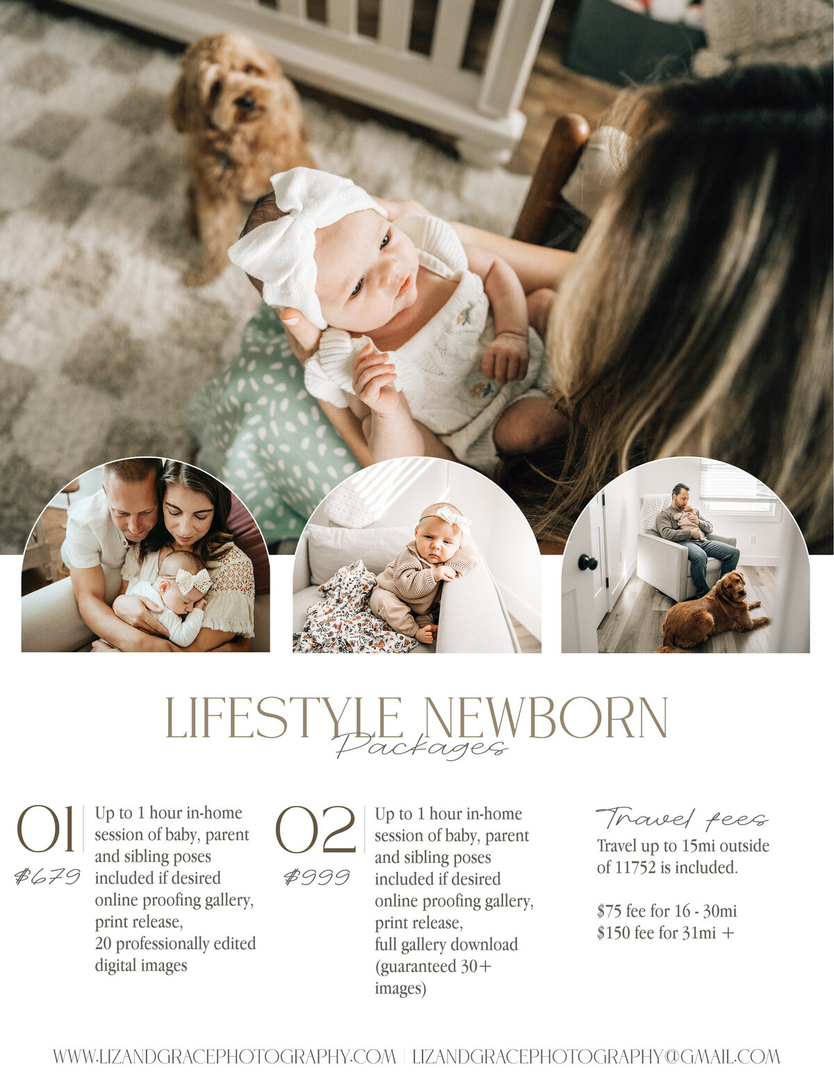 lifestyle newborn pricing