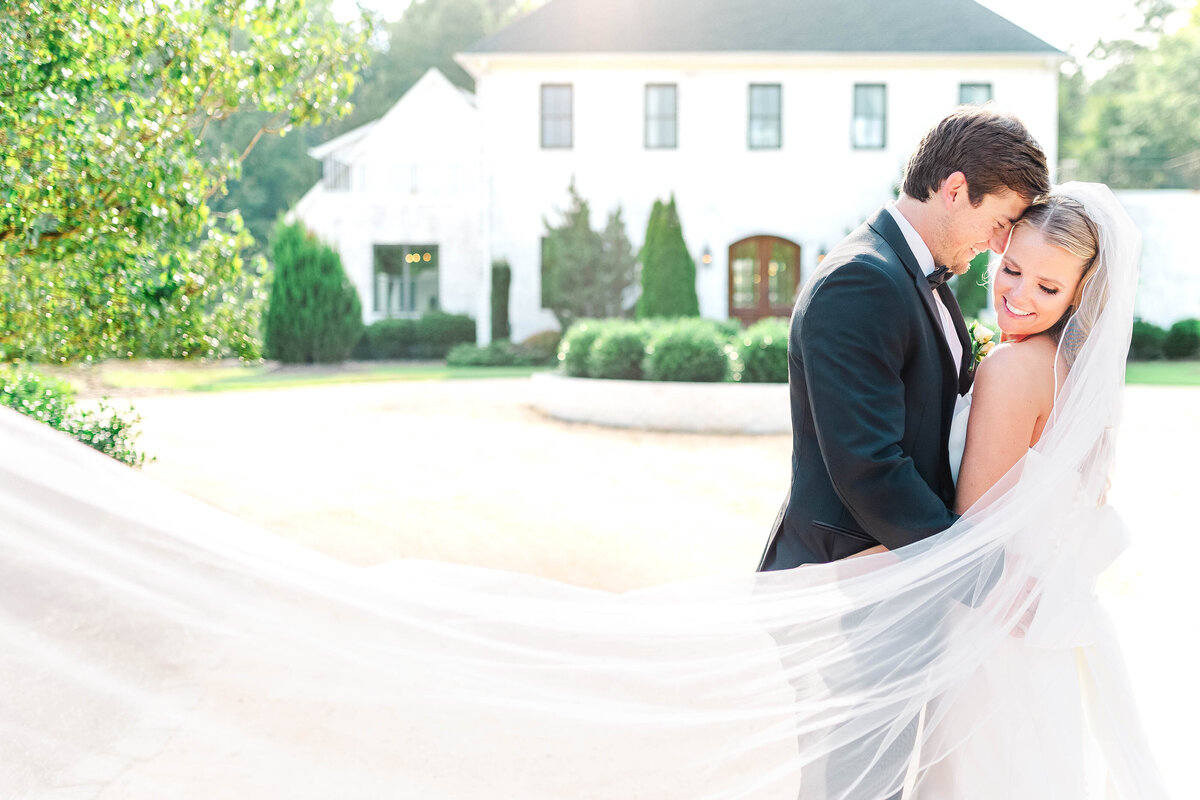 Bride and Groom Portraits at The Bradford Easter North Carolina