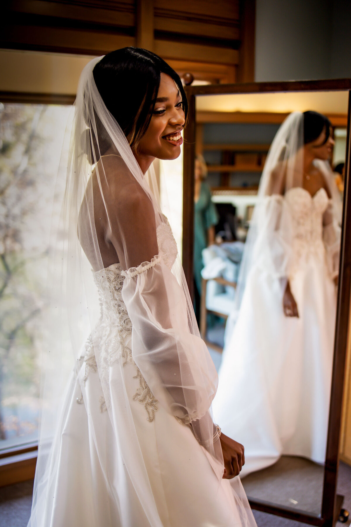 a bride is ready for her wedding day