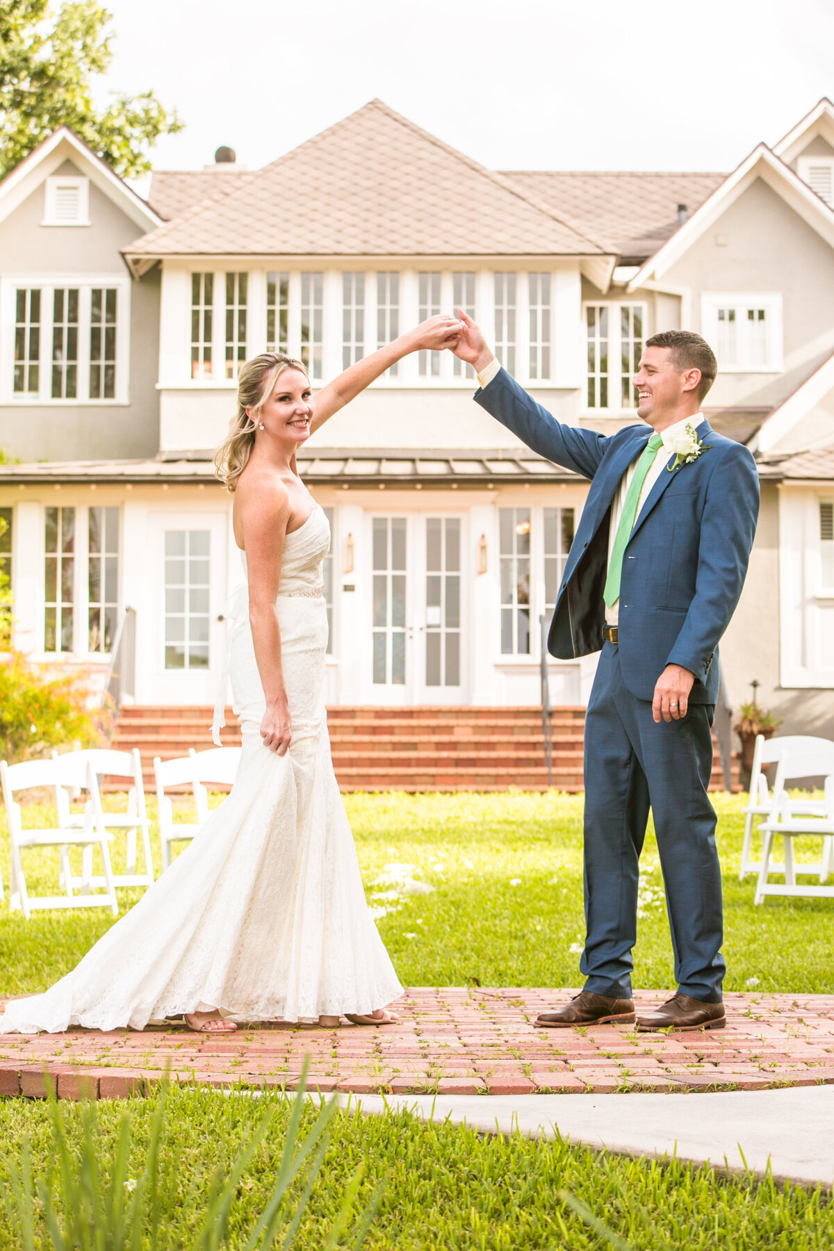 Bride and groom portrait at the Capen House orlando Wedding Photographer