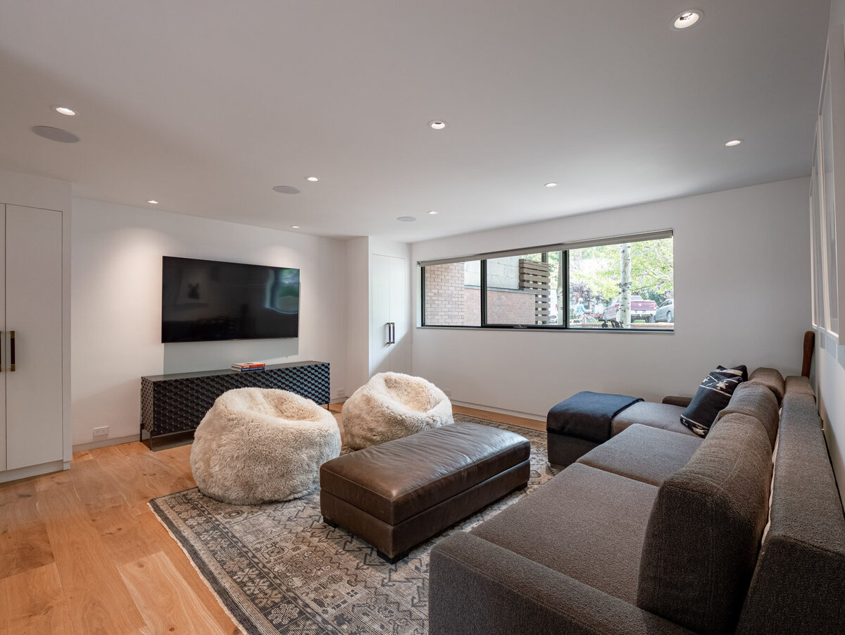 Exterior and interior views of the luxury home at 624 E Hopkins Avenue in Aspen Core, Colorado.