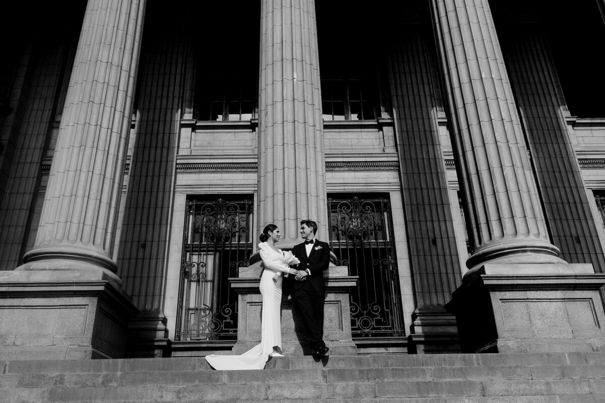 bride-and-groom-in-front-of-church