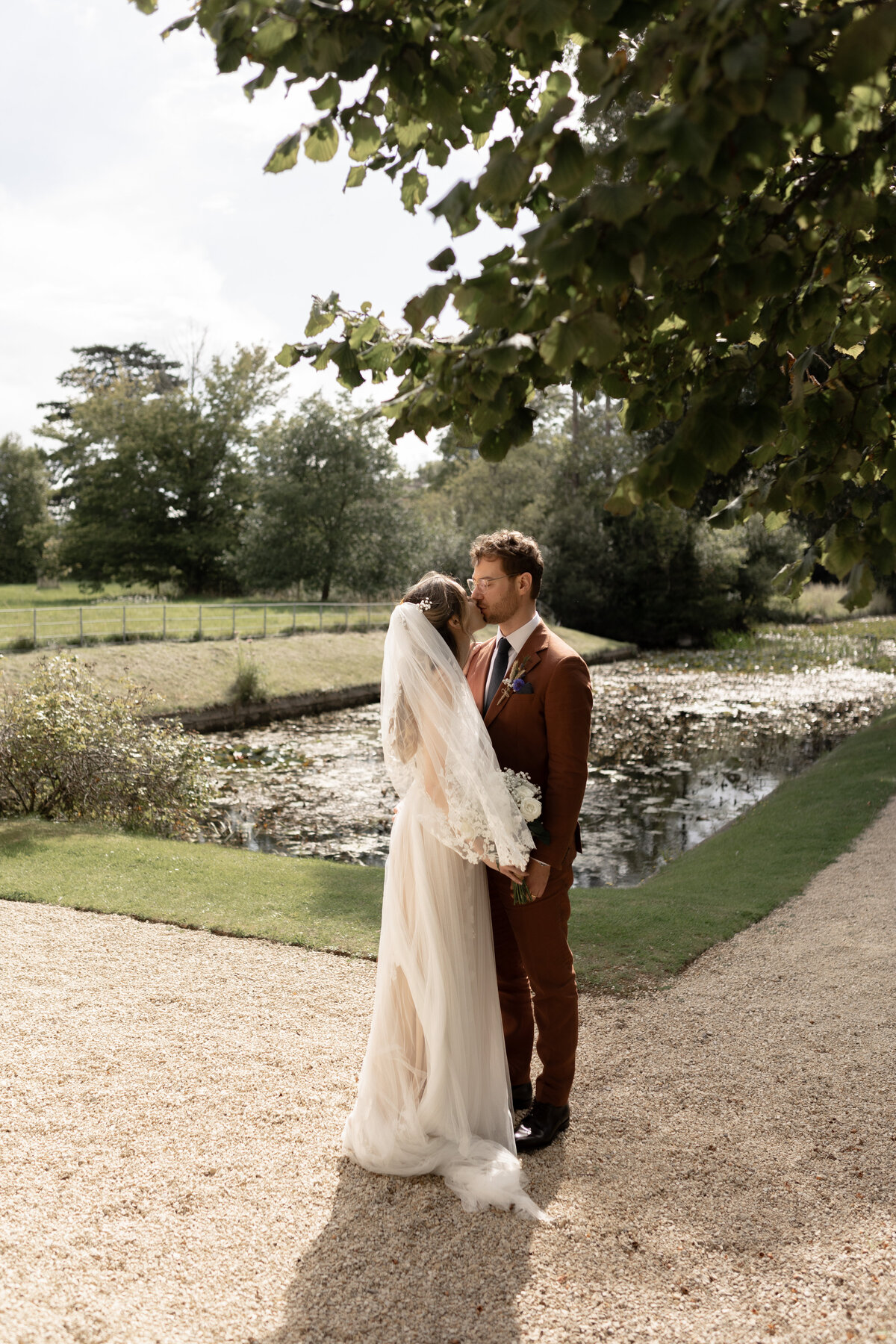 Editorial couple portrait at Frampton Court Estate, Gloucestershire