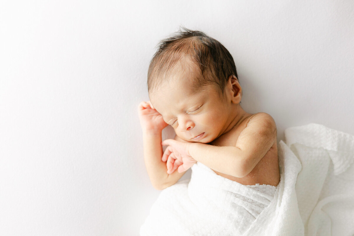 a newborn baby sleeping