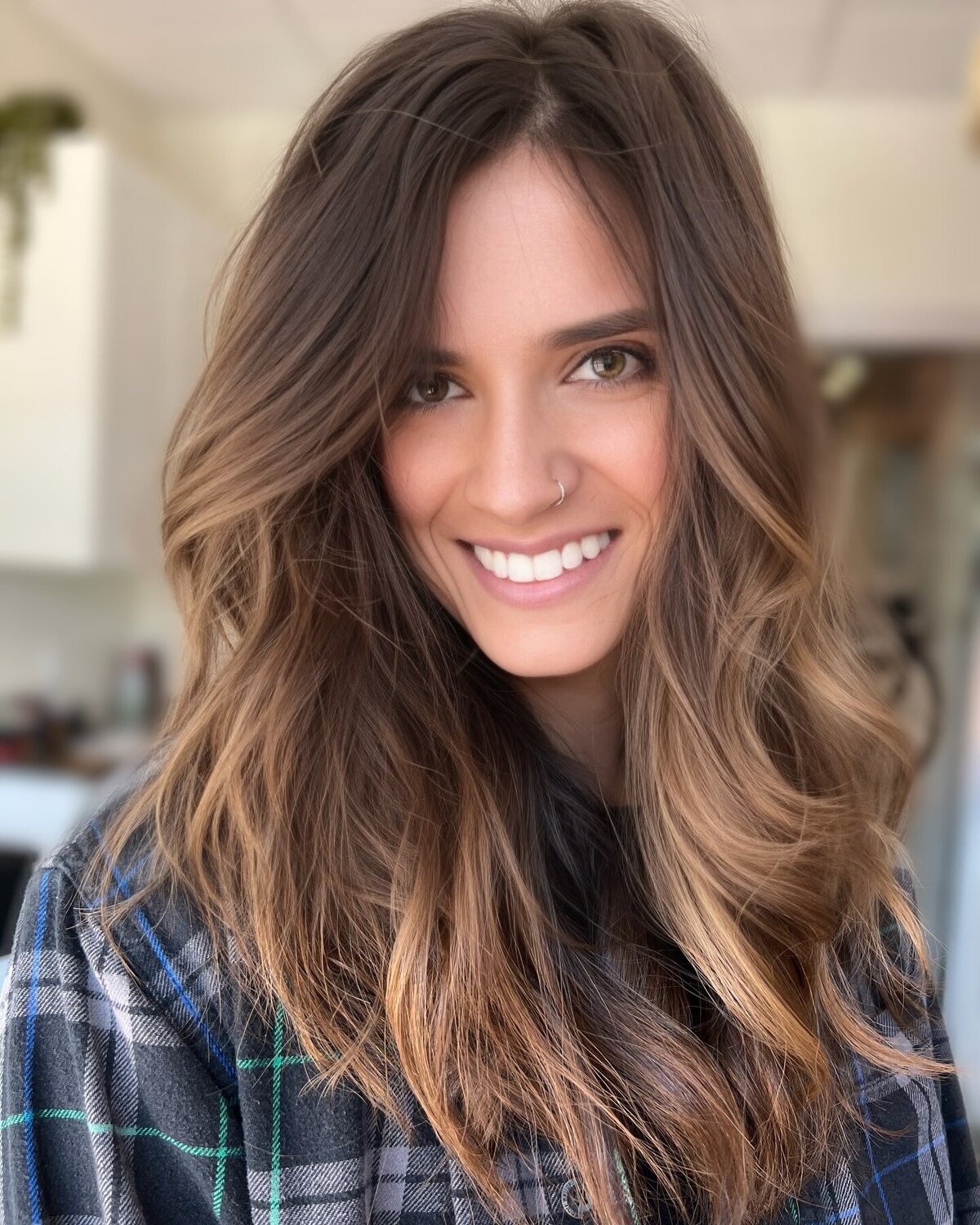 Perch Hair Studio - Lived-in Hair Grey Blending Color Extensions Boulder co Curl specialist in Boulder co - Portfolio 9