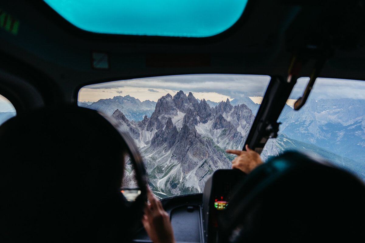 Marmarole helicopter Elopement Dolomites -10
